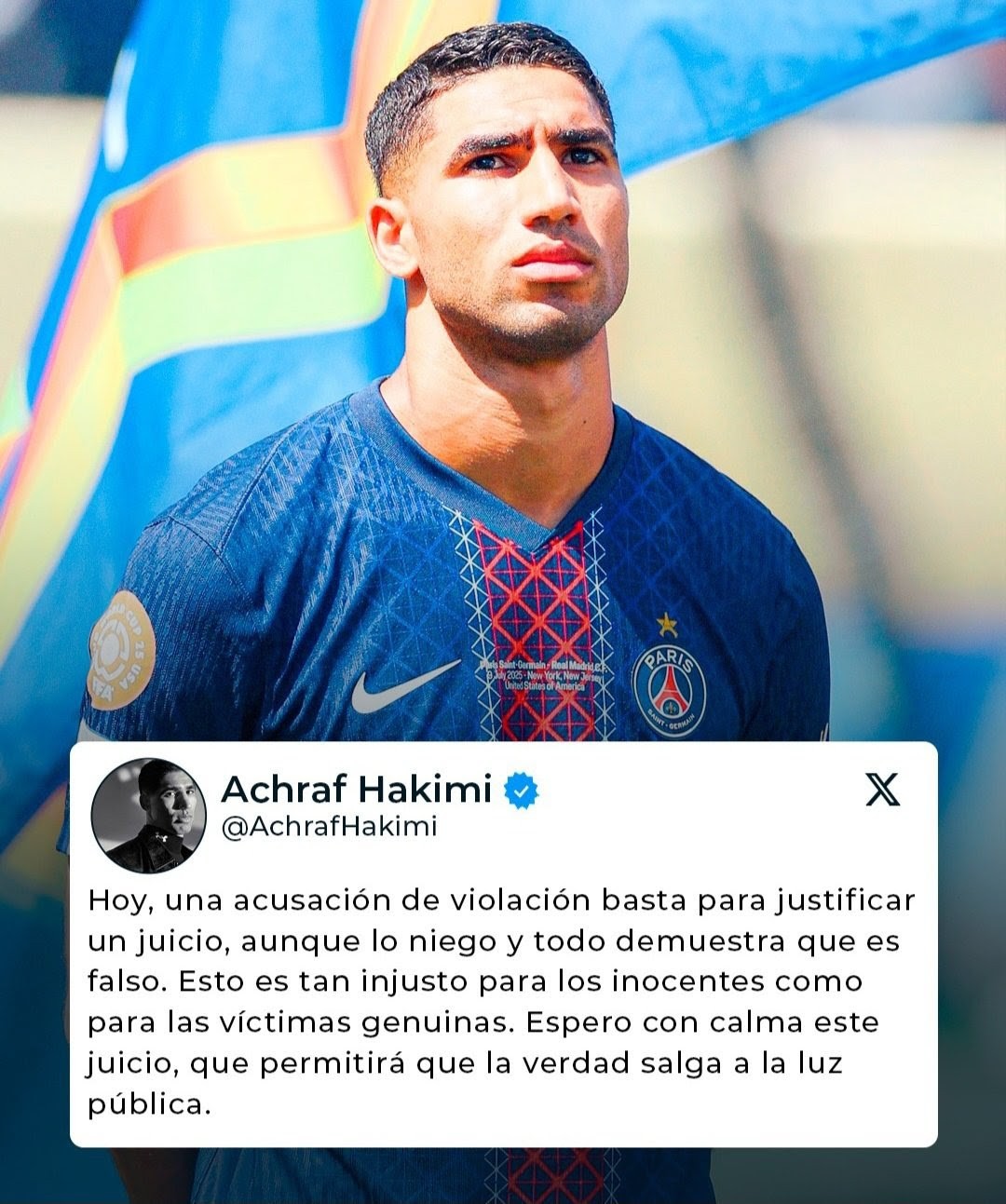 El Tribunal de Apelación de Versalles rechaza el recurso de Hakimi y confirma que habrá juicio.
