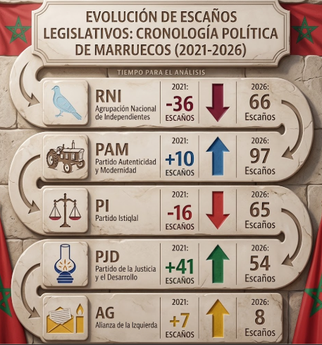 Del RNI al PAM y el regreso del PJD: las claves del nuevo Parlamento marroquí.