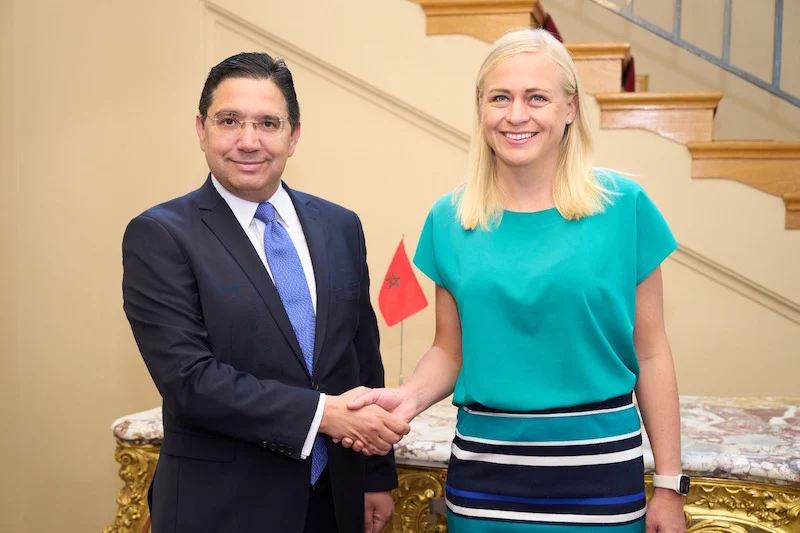 La ministra de Exteriores de Finlandia visita Marruecos para reforzar la cooperación bilateral.