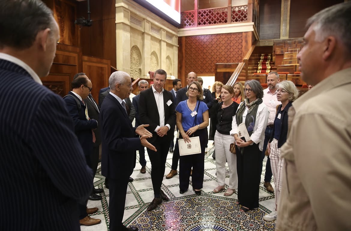 El presidente de la Cámara de Representantes recibe a responsables de compañías francesas en Rabat.