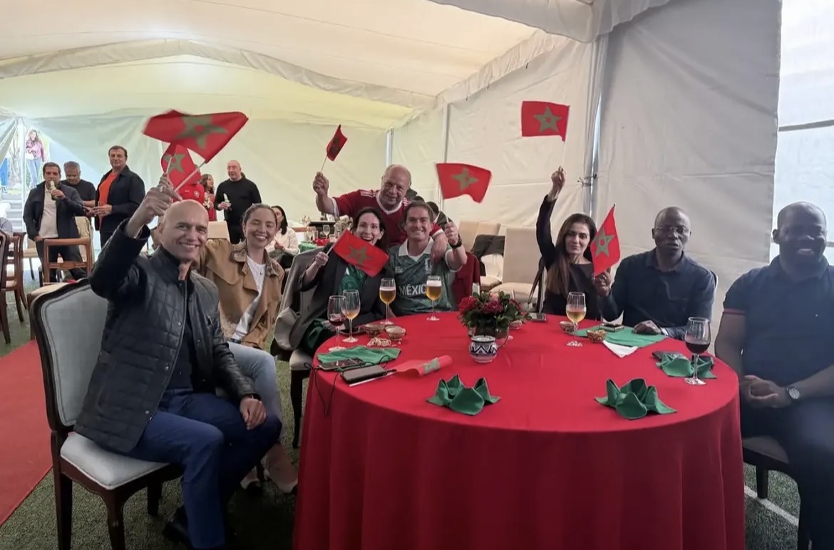 La Embajada de Marruecos en México celebró una recepción en honor al partido entre Marruecos y Brasil.