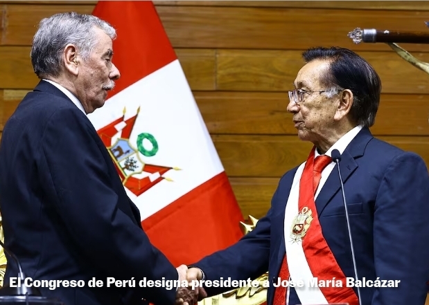 José María Balcázar asume la presidencia peruana por decisión del Congreso.