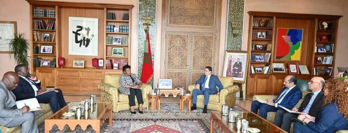 Bourita y su homóloga santotomense consolidan la cooperación bilateral.