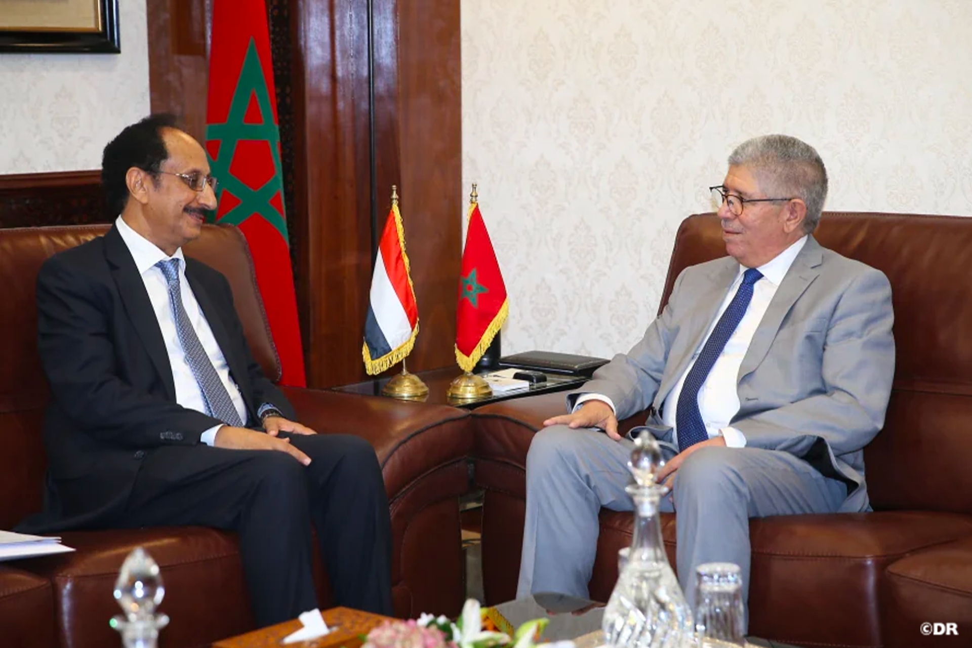 El Presidente de la Cámara de Representantes recibe al embajador de Yemen en Marruecos